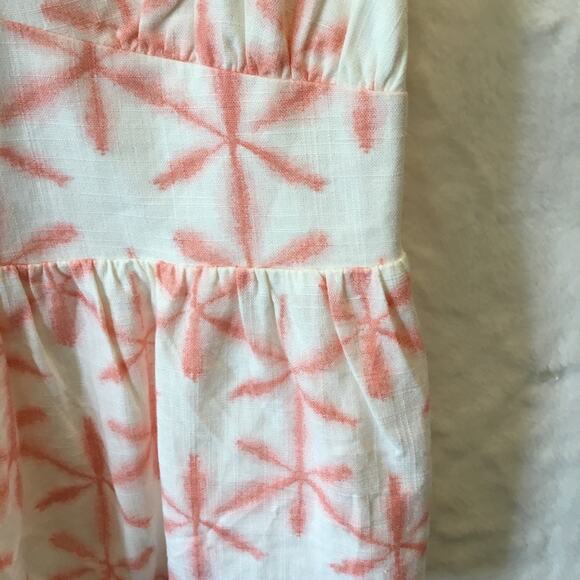 Loft Coral Cream Star Tie Dye Peplum Cami - Picture 4 of 13